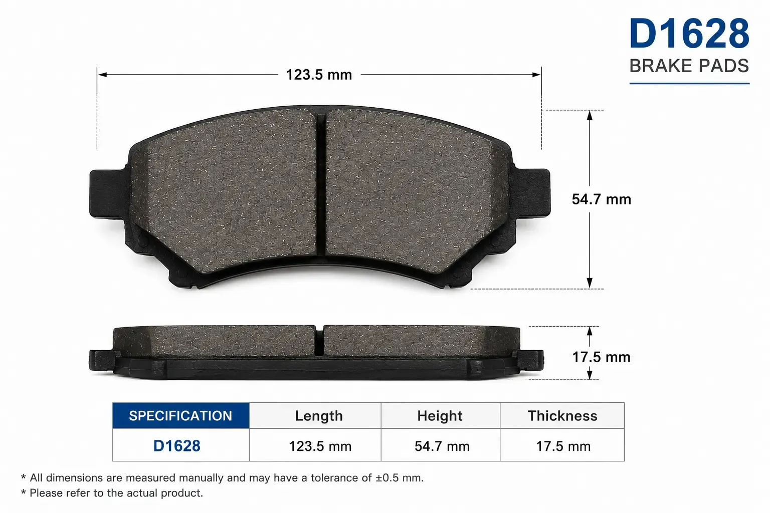 d1628-brake-pad-dimensions-123-5x54-7x17-5mm
