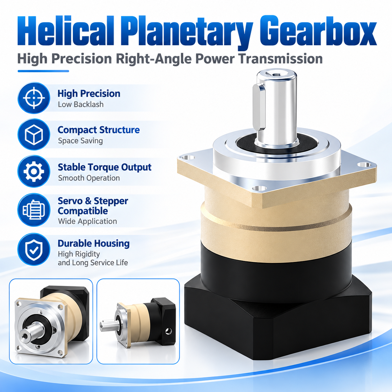 DN Small Helical Planetary Gearbox for Servo & Stepper image 4