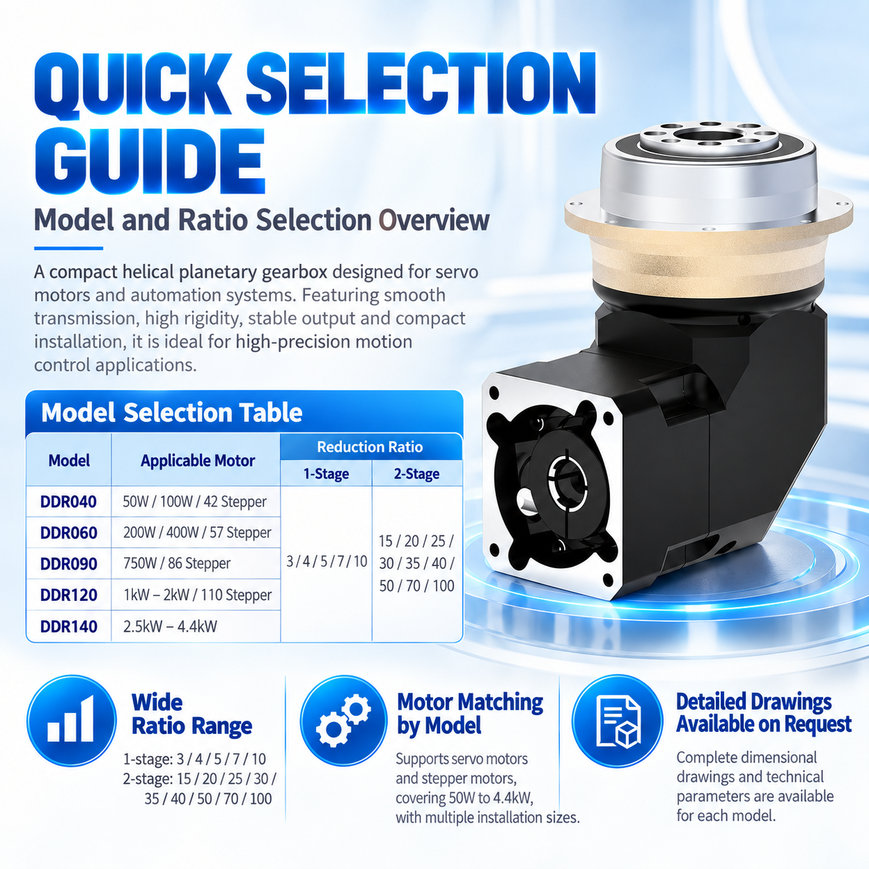 DDR Custom High Torque Servo Planetary Gearbox main image