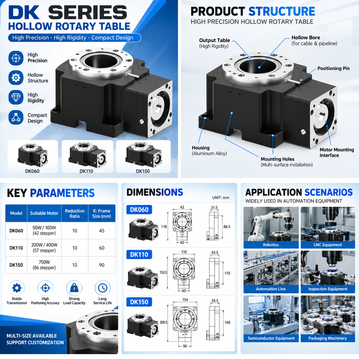 Precision Horizontal Hollow Rotary Platform for DD Motor Replacement image 6
