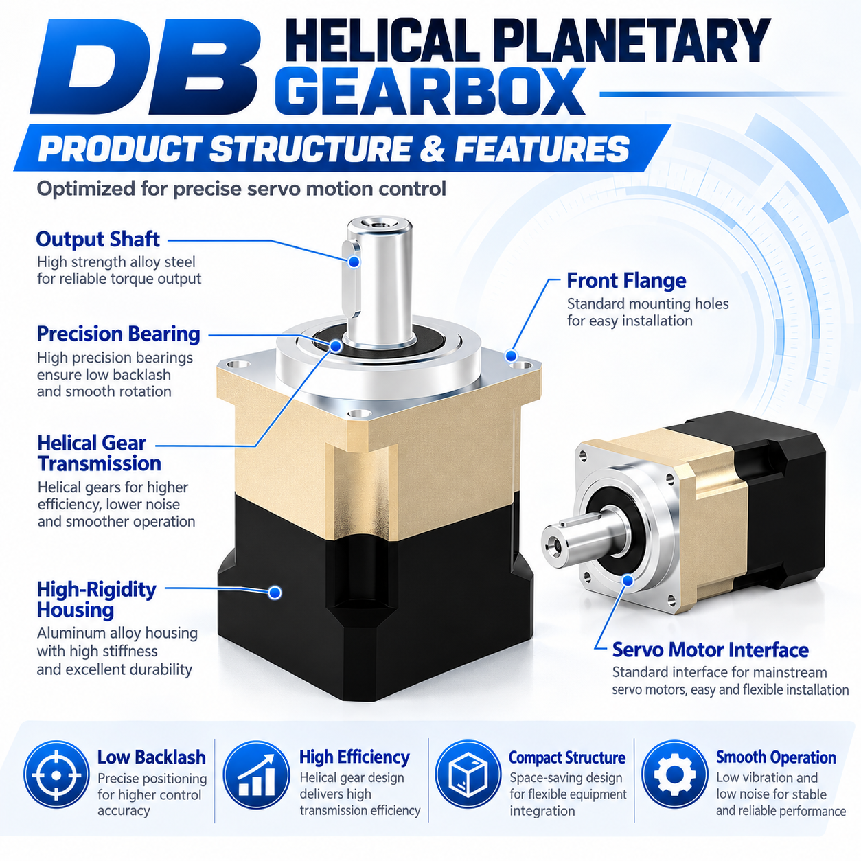 DB Precision Helical Planetary Gearbox 3 Arcmin image 4
