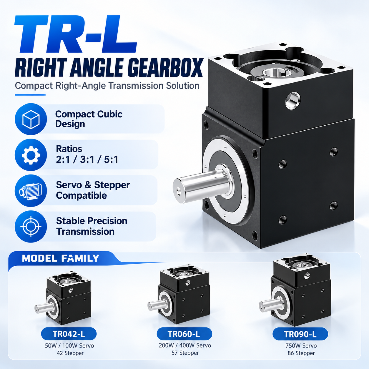 TR-L Right-Angle Gearbox 90 Degree Precision Planetary Reducer main image