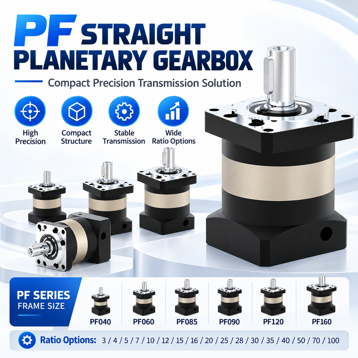 PF High Precision Straight Planetary Gearbox In Stock main image