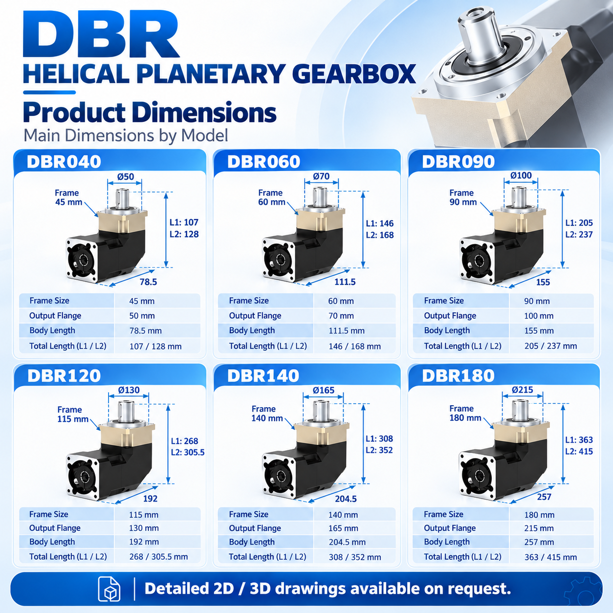 DBR 90 Degree Right-Angle Helical Planetary Gearbox image 3