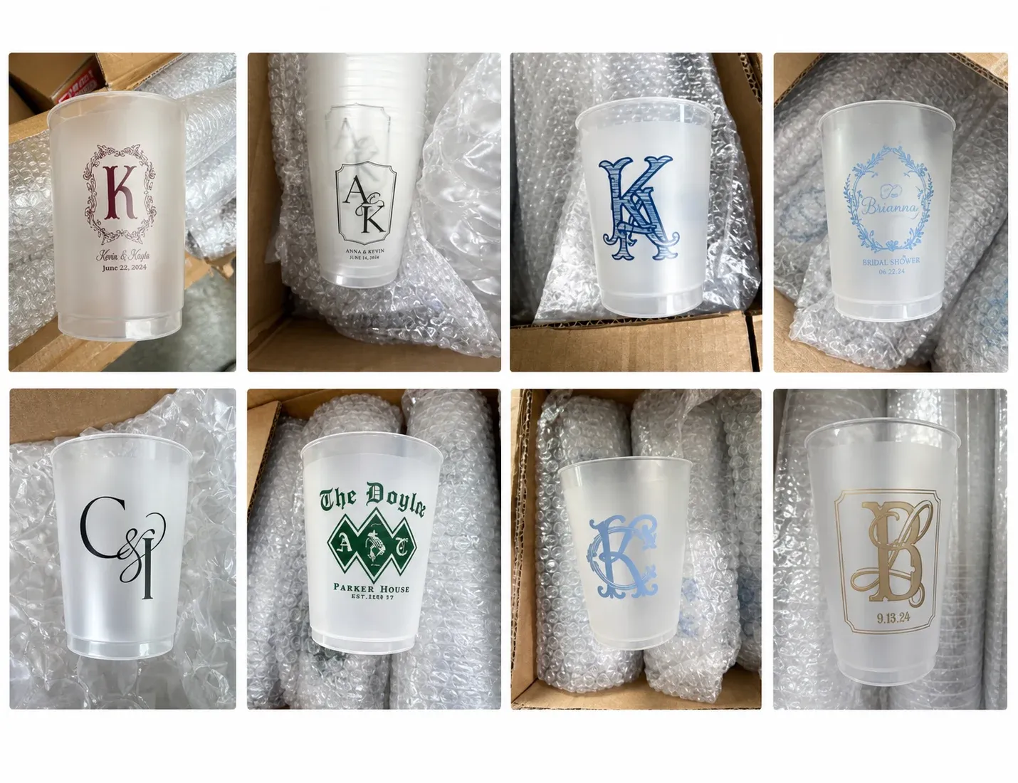 Screen printed frosted cup example
