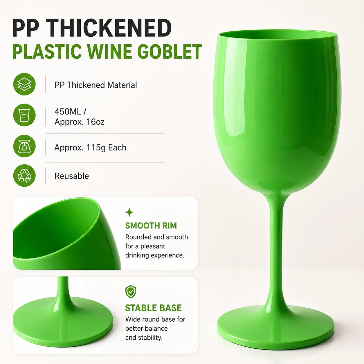Plastic Wine Goblets (4)