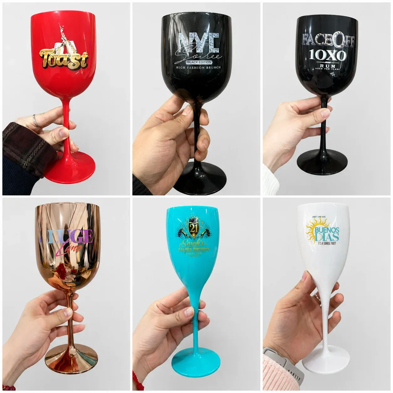 UV printed wine goblet example