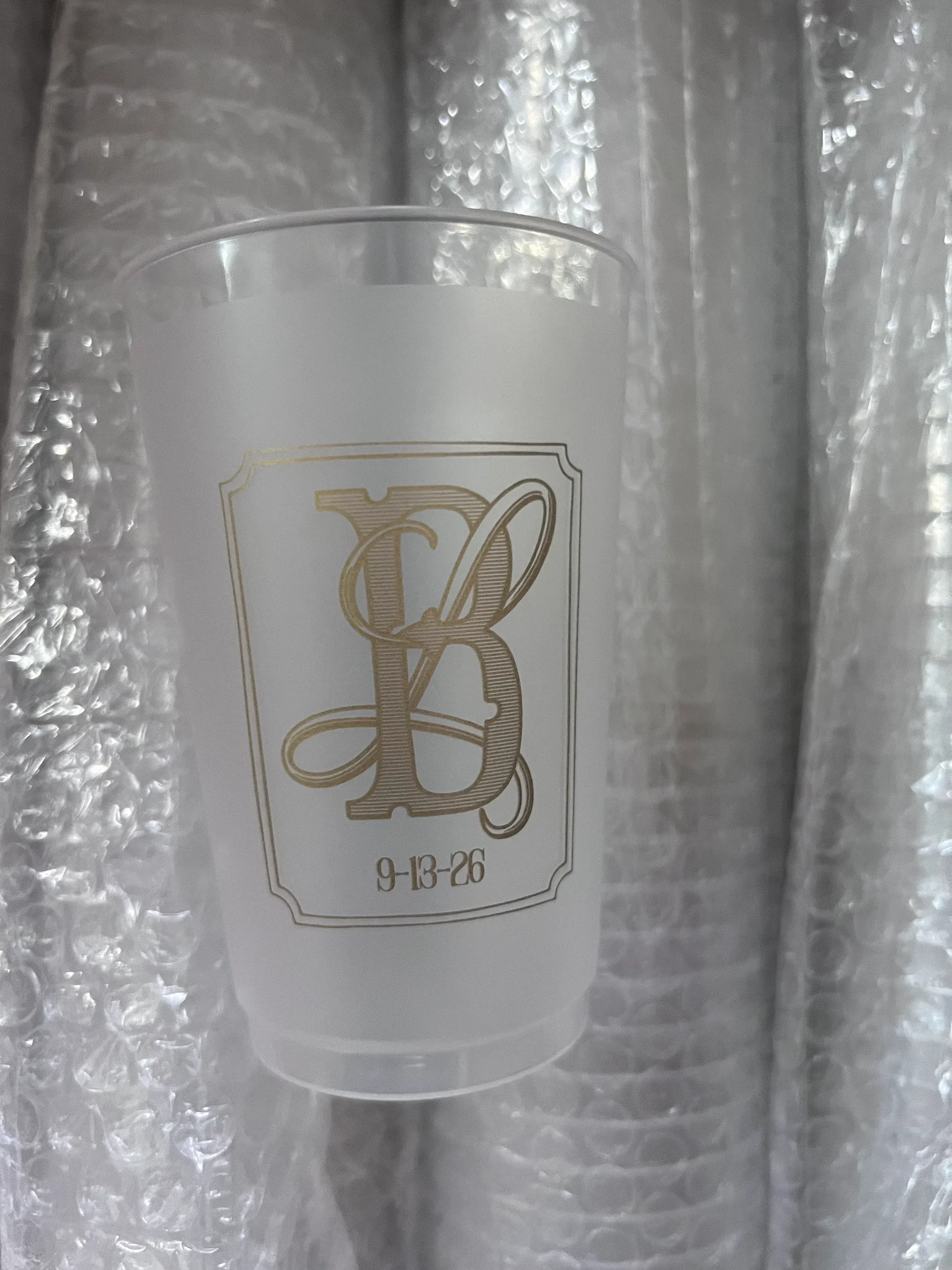 plastic frosted cups for wedding 2
