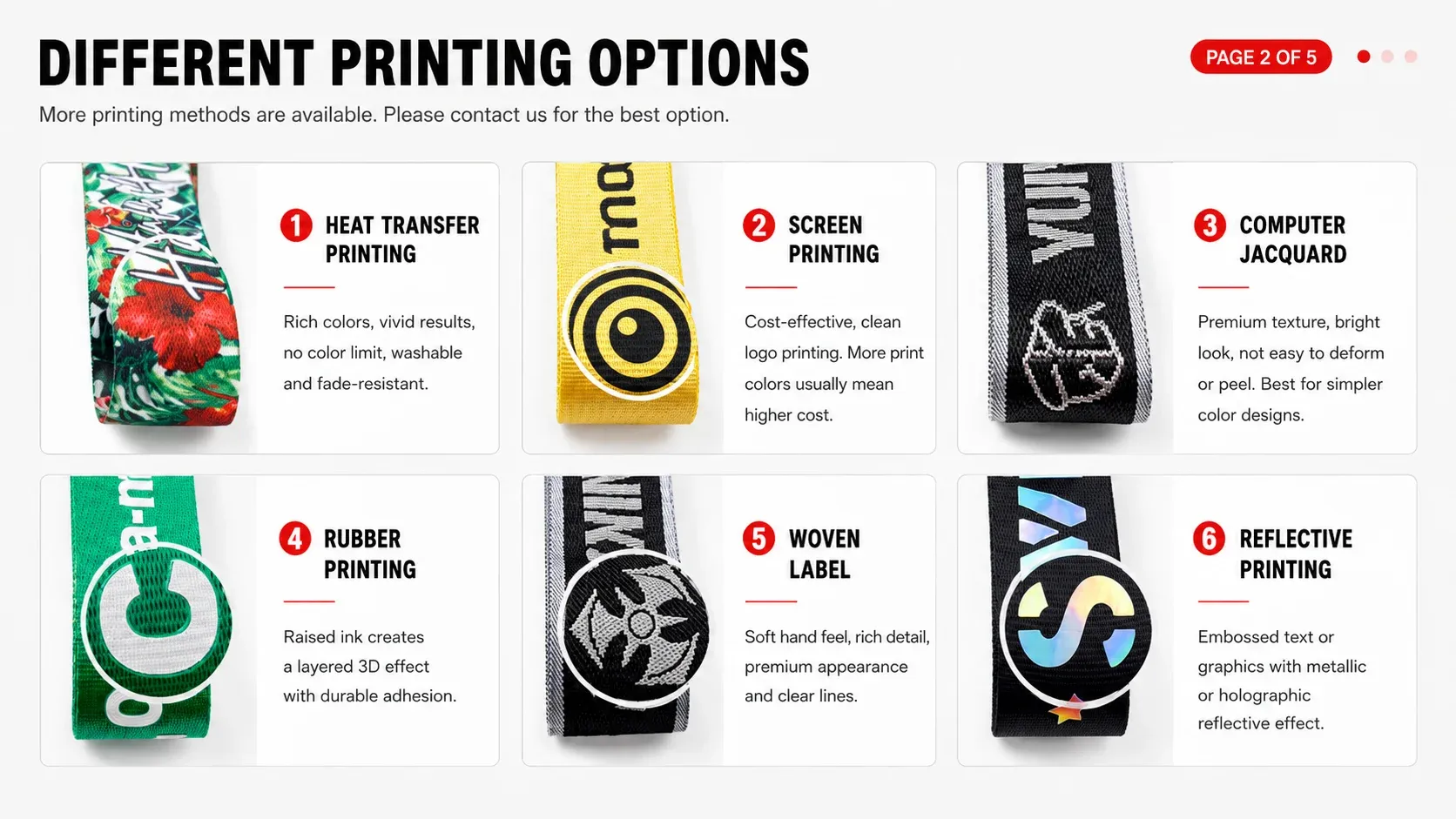 6 printing methods for custom lanyards