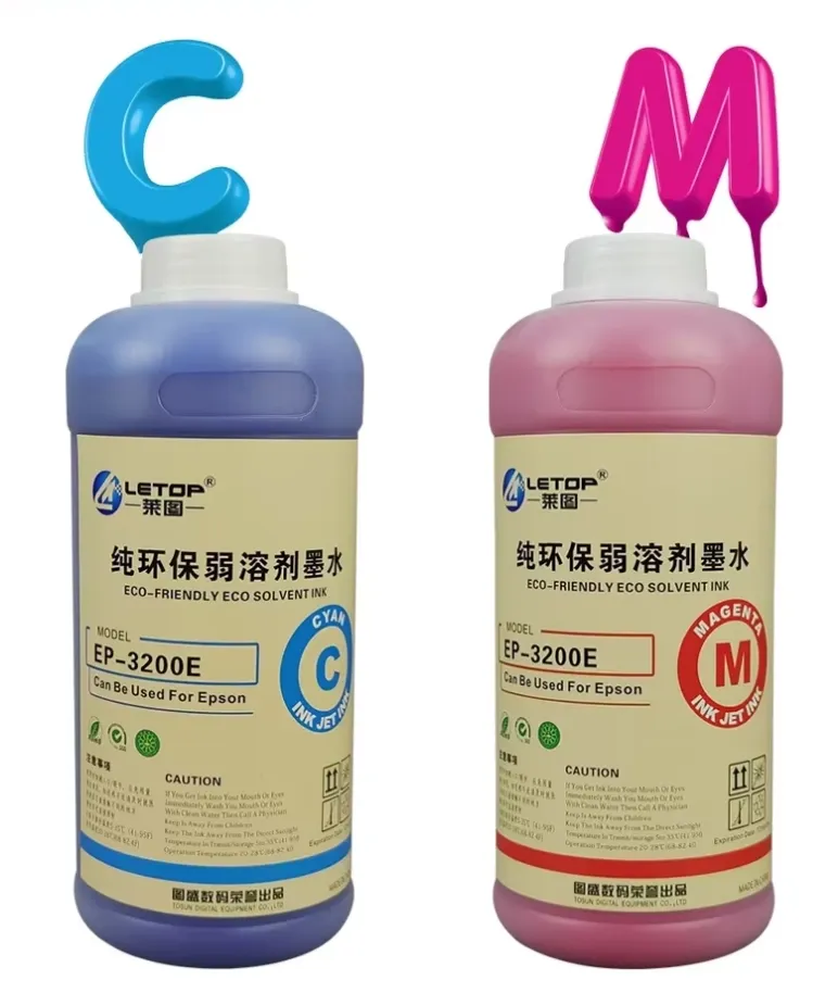 1 Liter eco solvent ink packaging for wide format inkjet printing machines