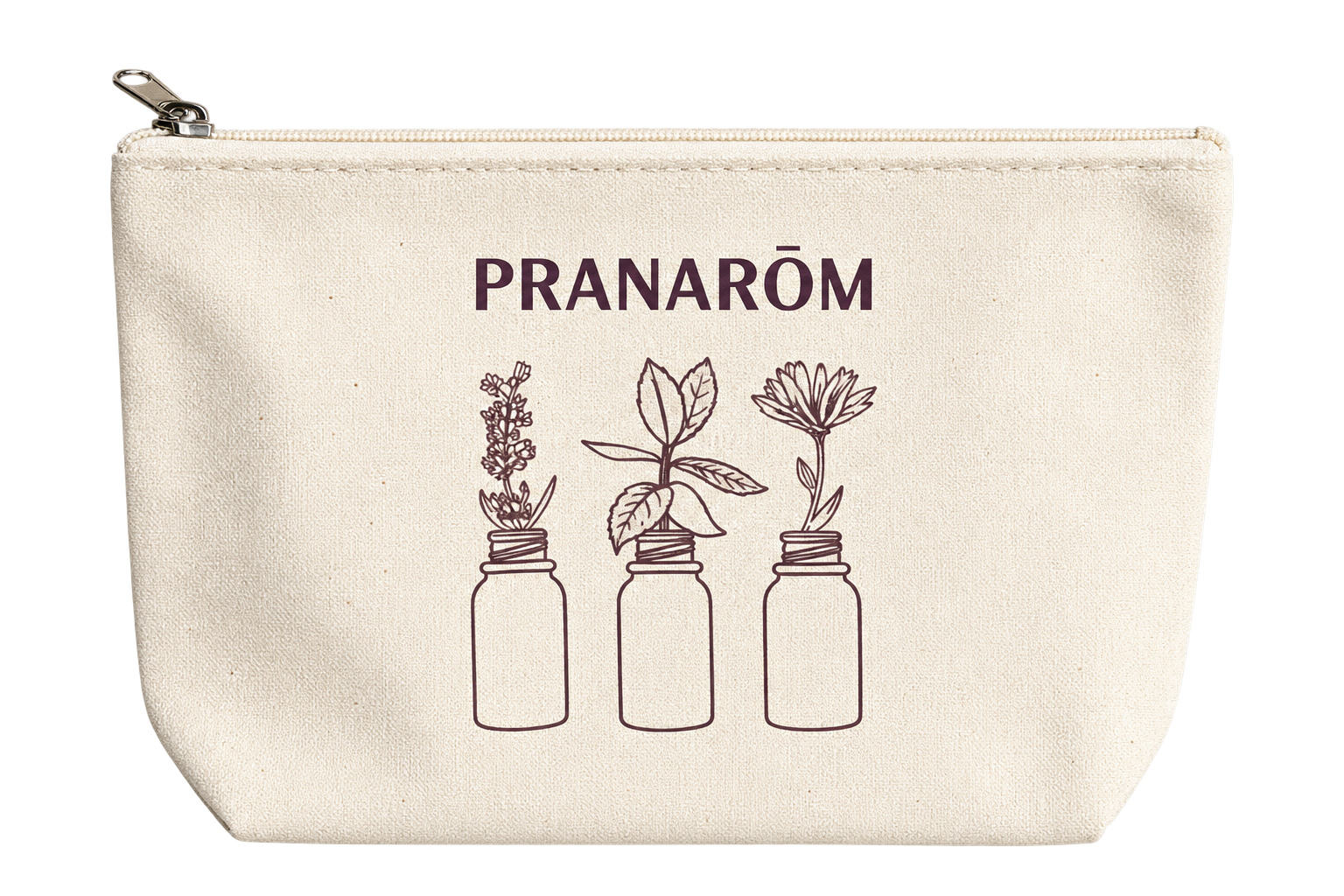 Custom Canvas Zipper Pouch with Full-Color Printing