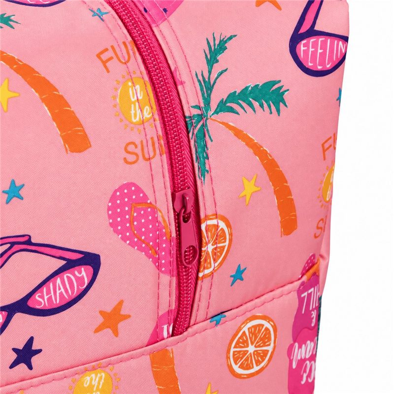Zipper detail of polyester insulated lunch bag