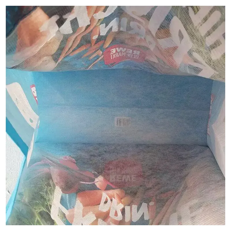 Laminated interior of RPET non-woven shopping bag with large capacity