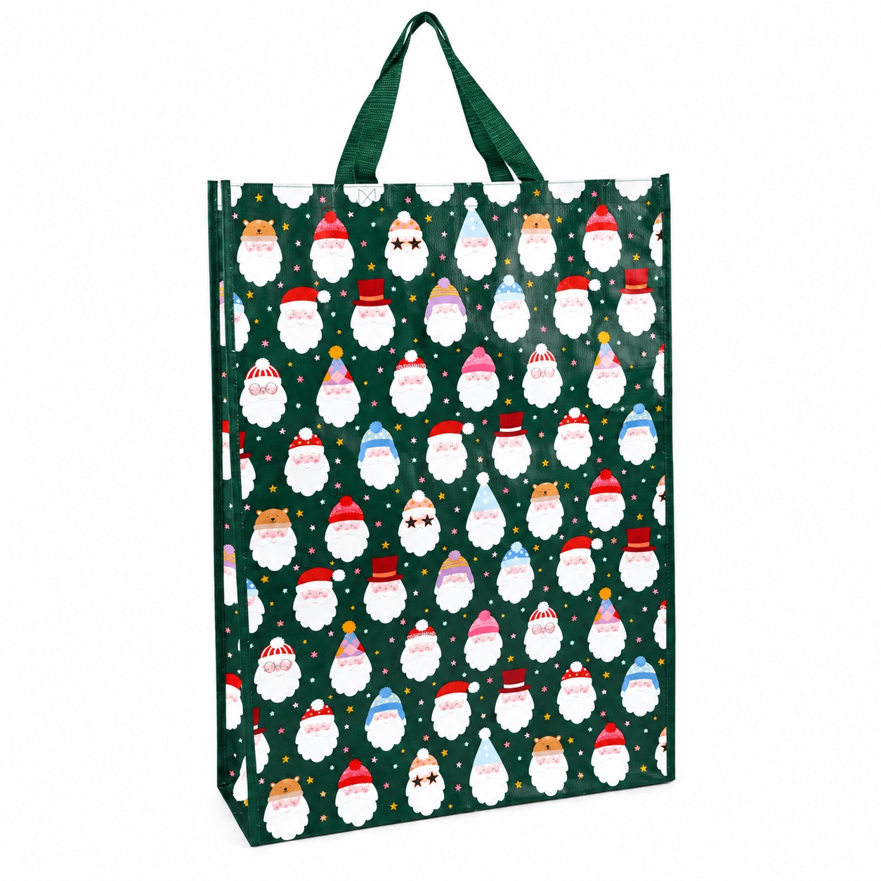 Custom laminated shopping bags with seasonal full-color designs