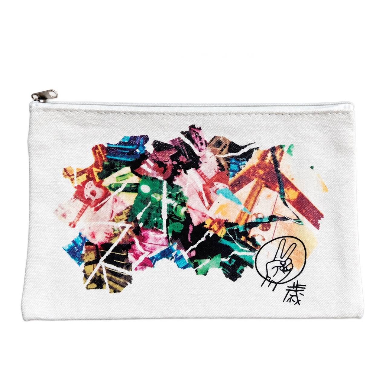 Custom Canvas Zipper Pouch with Full-Color Print