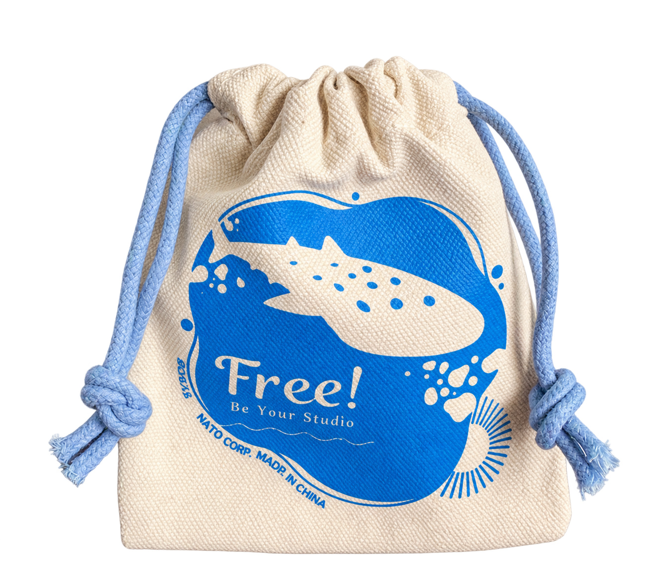 Custom Canvas Drawstring Bag with Cotton Rope
