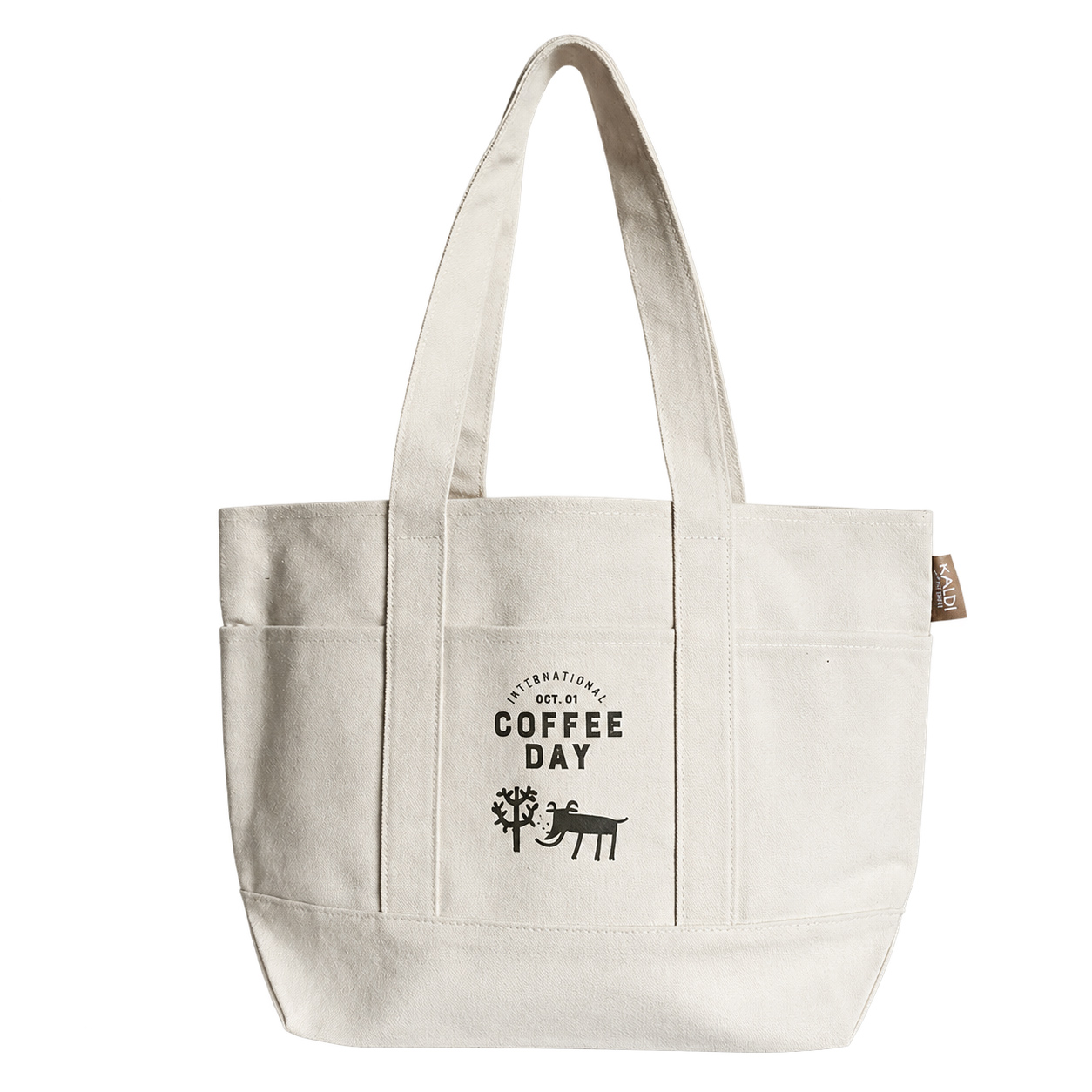 Custom Canvas Tote Bag with Front Pocket and Reinforced Bottom