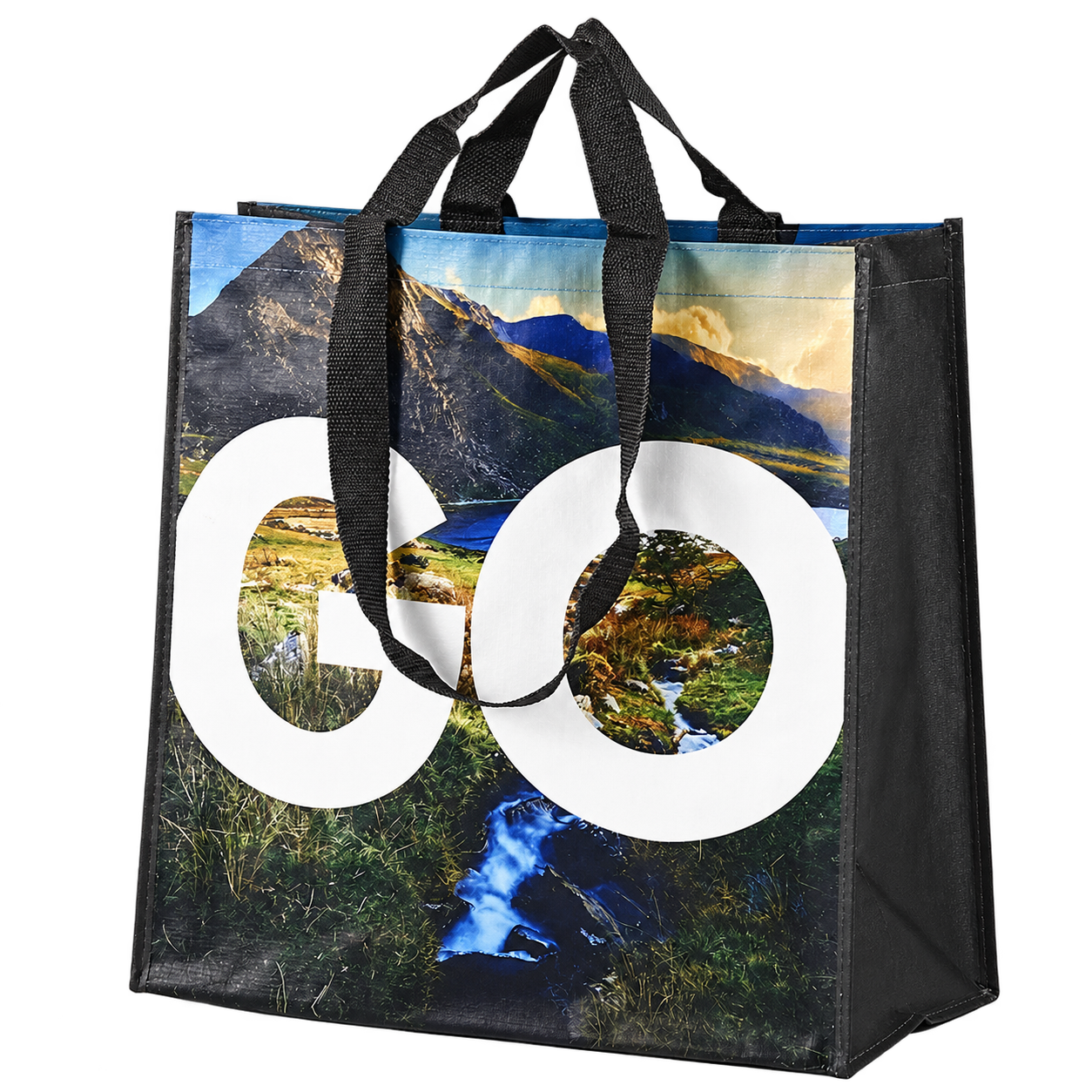 Custom Laminated PP Woven Shopping Bag with Scenic Full Print