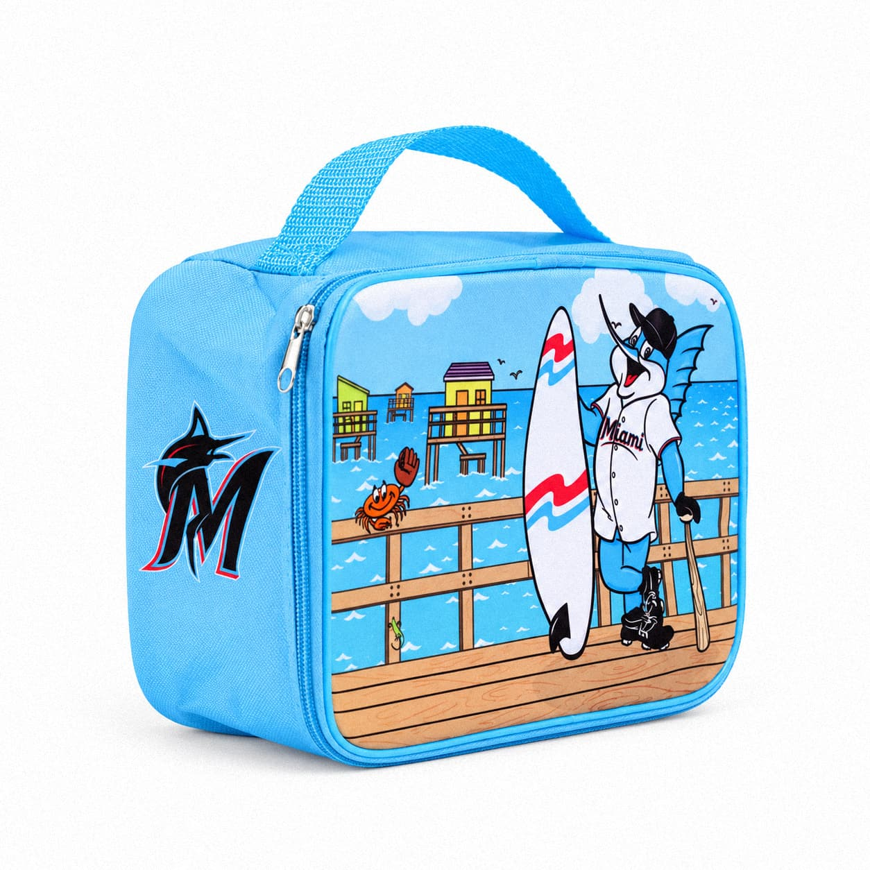 Custom insulated lunch bag with full-color printed front panel