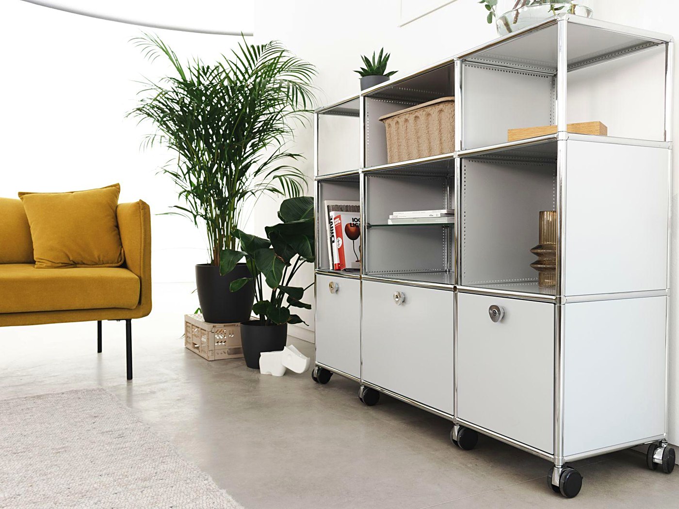 White Studio Shelf - Moduora modular cabinet scene