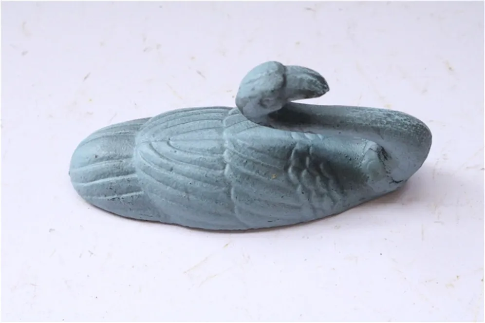 Cast iron crane statue figurine 17BL1151