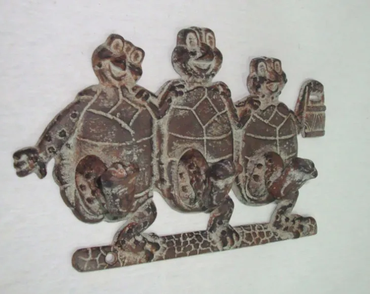 Cast iron turtle statue figurine 12F1842