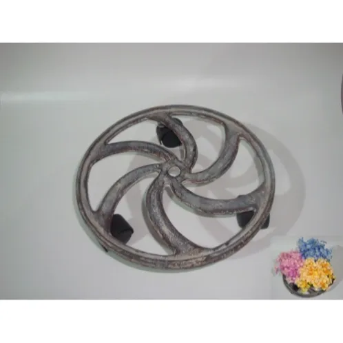 Cast iron hollow windmill pattern stepping stone,vintage garden path ornament
