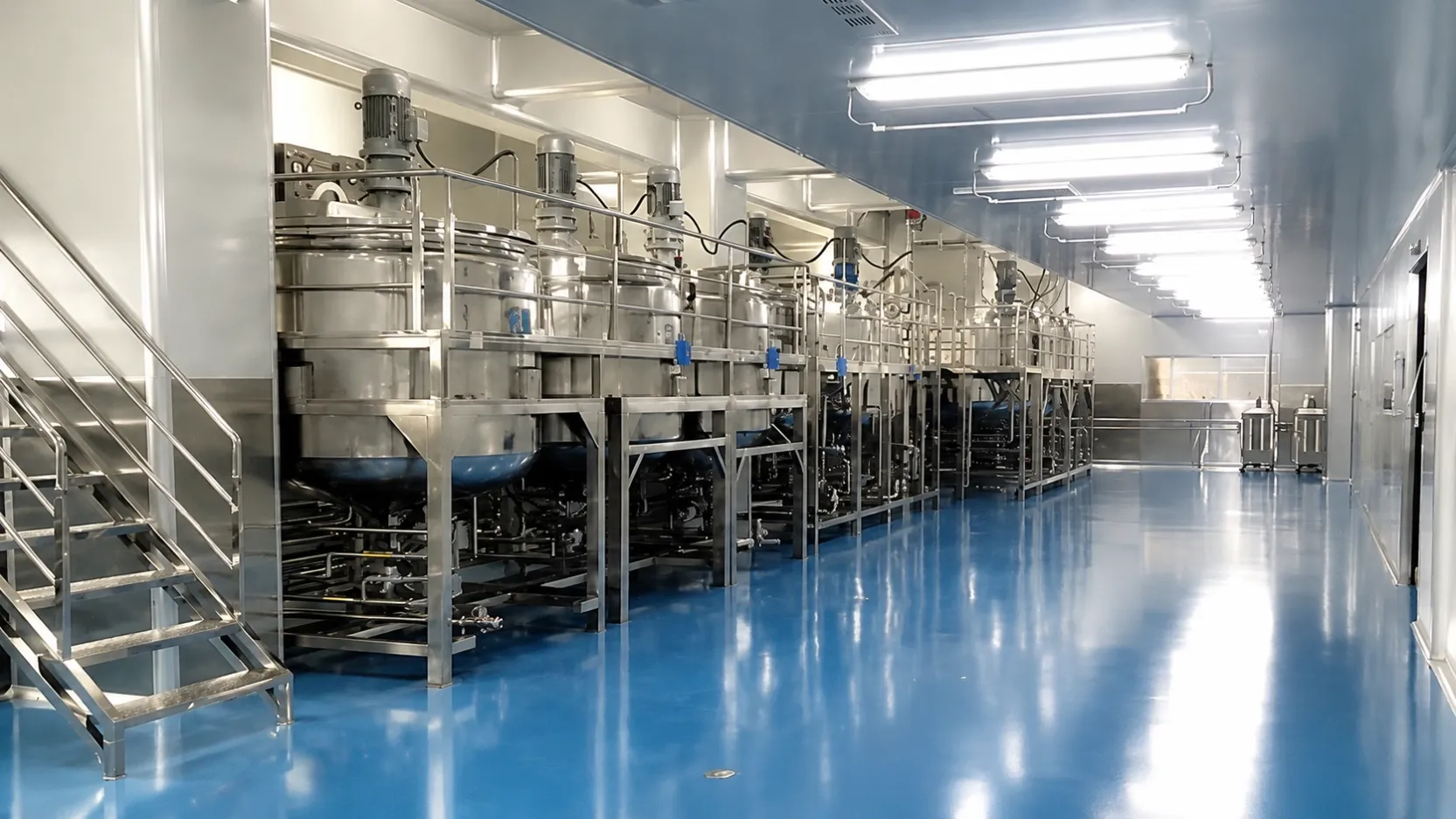 Hrsbeauty cosmetics OEM ODM factory stainless steel emulsification and mixing production line in Guangzhou China