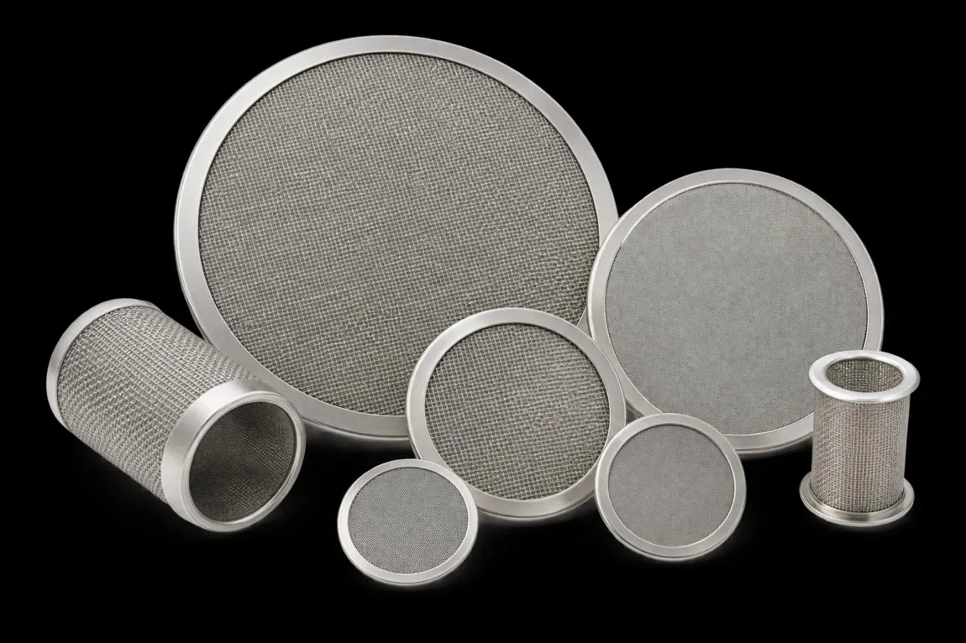 Woven wire mesh filter discs