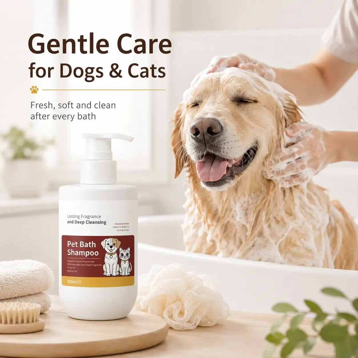 Gentle Pet Shampoo for Professional Dog and Cat Grooming