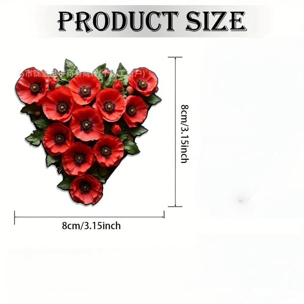 Rose bouquet acrylic fridge magnet - a small-quantity custom merchandise example