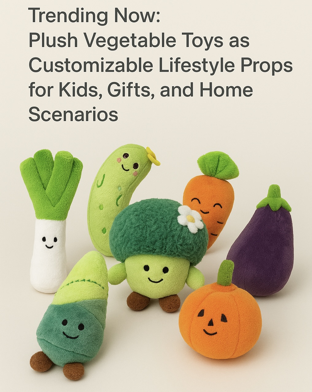 Trending Now: Plush Vegetable Toys as Customizable Lifestyle Props for Kids, Gifts, and Home Scenarios