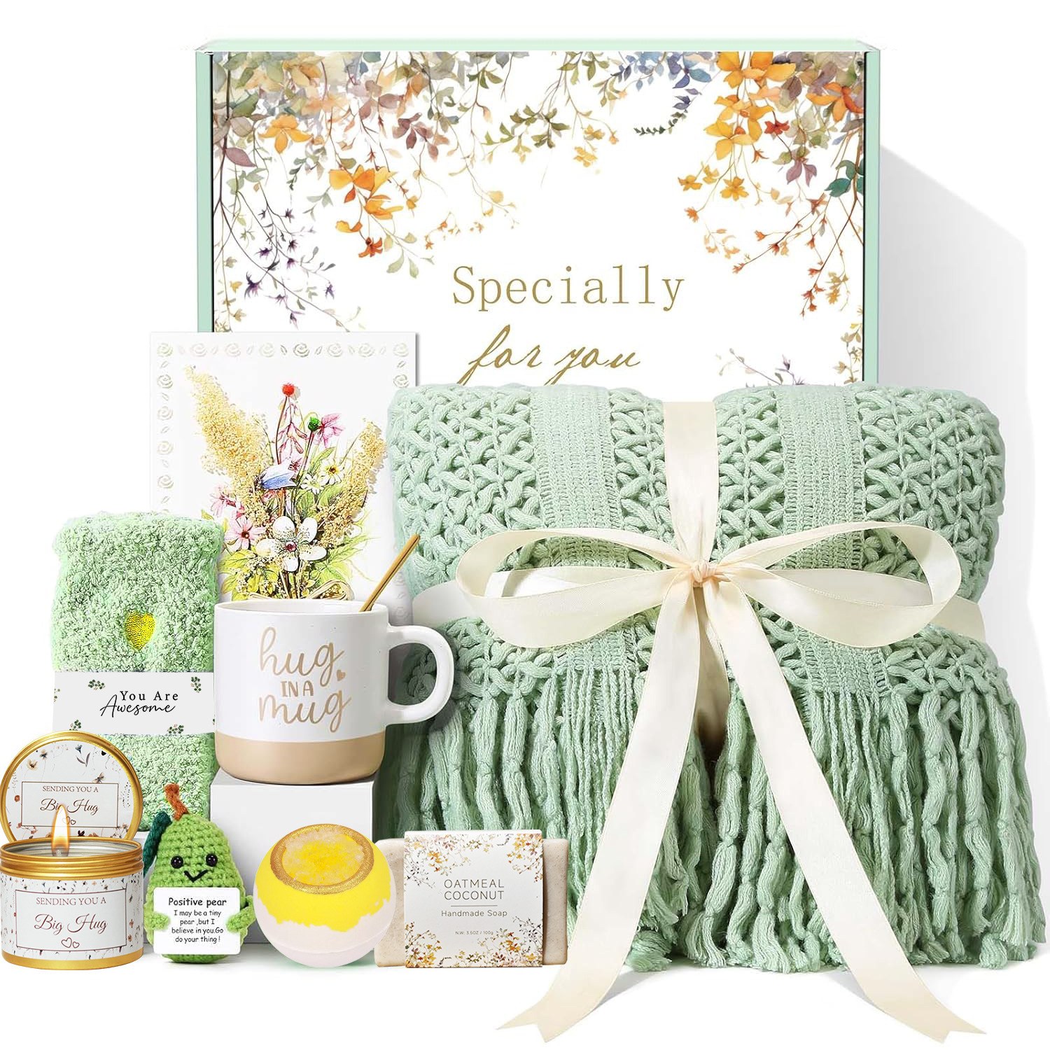 Floral botanical self-care ritual box theme