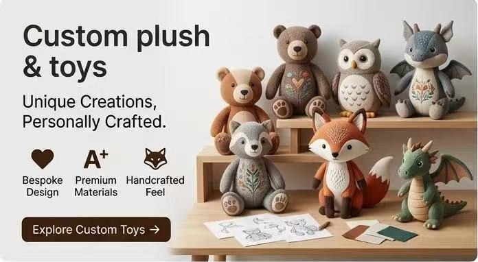 Custom plush and toys collection